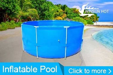 Μεγάλη πλαισιωμένη μέγεθος πισίνα γύρω από τη μορφή με 6 μέτρα διαμέτρων