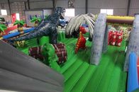 Διογκώσιμη πόλη διασκέδασης Themed δεινοσαύρων, εμπορικός διογκώσιμος άλτης παιδιών προμηθευτής