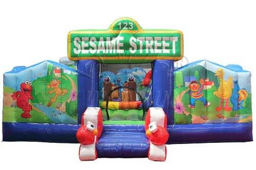 Διογκώσιμο σπίτι αναπήδησης του Sesame Street, εμπορική διογκώσιμη ψευτοπαλλικαράς προμηθευτής