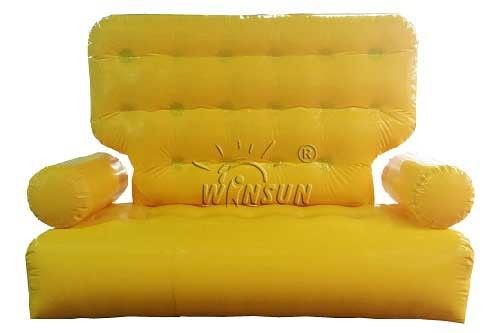 Κίτρινος καναπές καναπέδων χρώματος διογκώσιμος φιλικός προς το περιβάλλον για τις υπαίθριες δραστηριότητες προμηθευτής