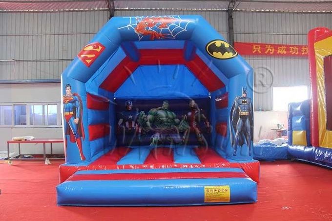 Διογκώσιμο Superhero Bouncy Castle/σπίτι wsc-234 άλματος παιδιών πλαστικό υλικό