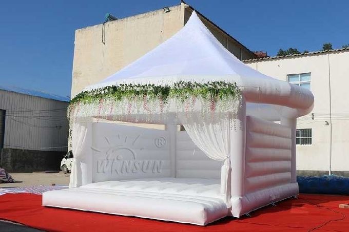 Χτύπημα γαμήλιου Themed - επάνω αναπηδήστε προσαρμοσμένο το σπίτι άσπρο χρώμα EN14960 μεγέθους