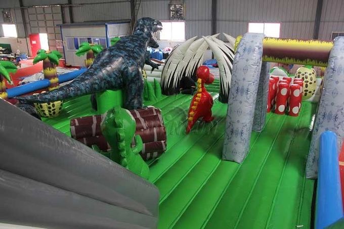 Διογκώσιμη πόλη διασκέδασης Themed δεινοσαύρων, εμπορικός διογκώσιμος άλτης παιδιών